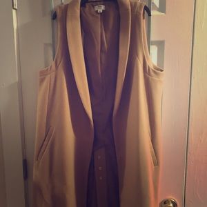 Wool sleeveless duster